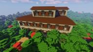 The woodland mansion found at the listed coordinates (Image via Mojang/Minecraft)